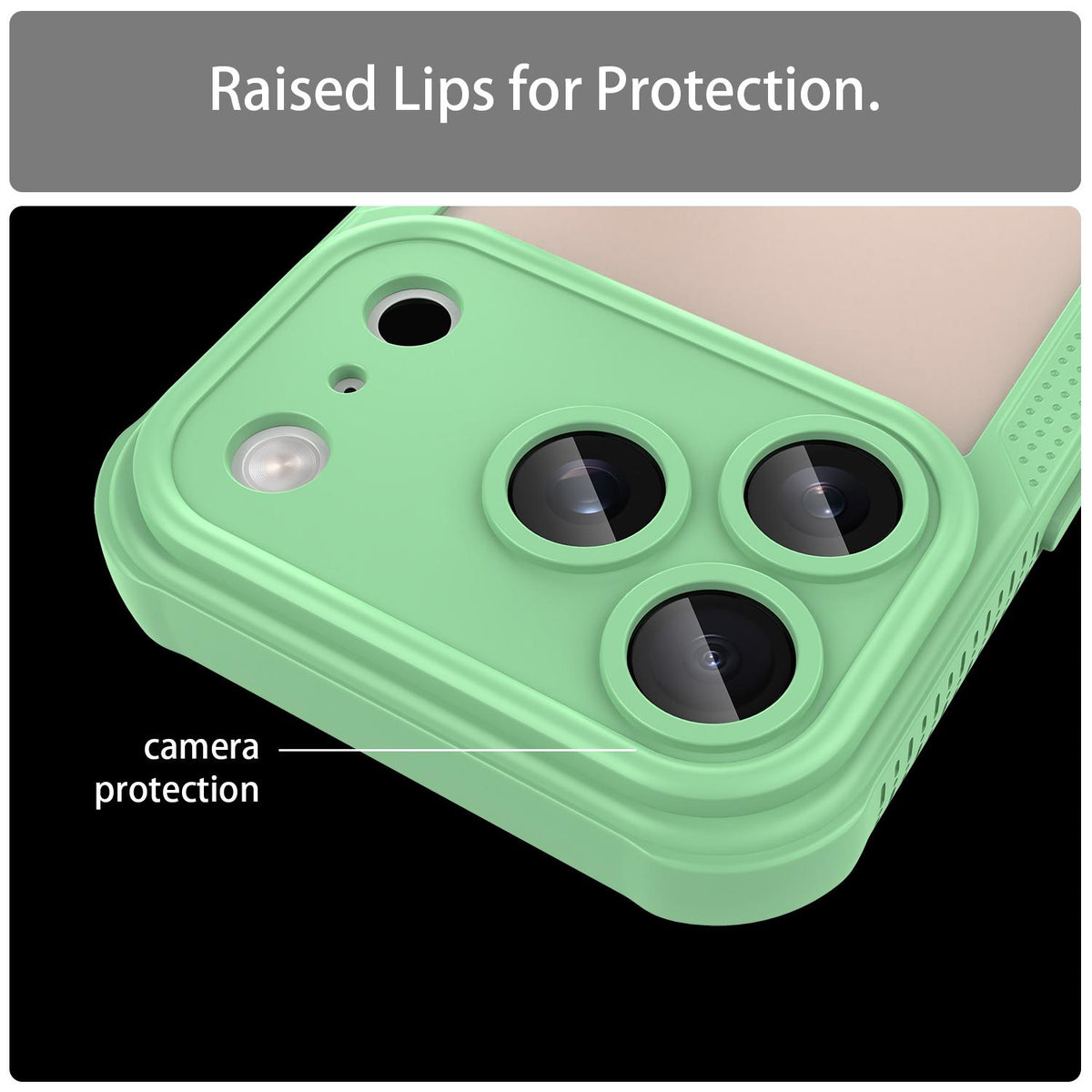 For iPhone 18 Pro Armor Glaze PC Hybrid TPU Phone Case - Green - EDA007225339D