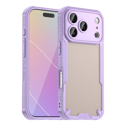 For iPhone 18 Pro Armor Glaze PC Hybrid TPU Phone Case - Purple - EDA007225339E