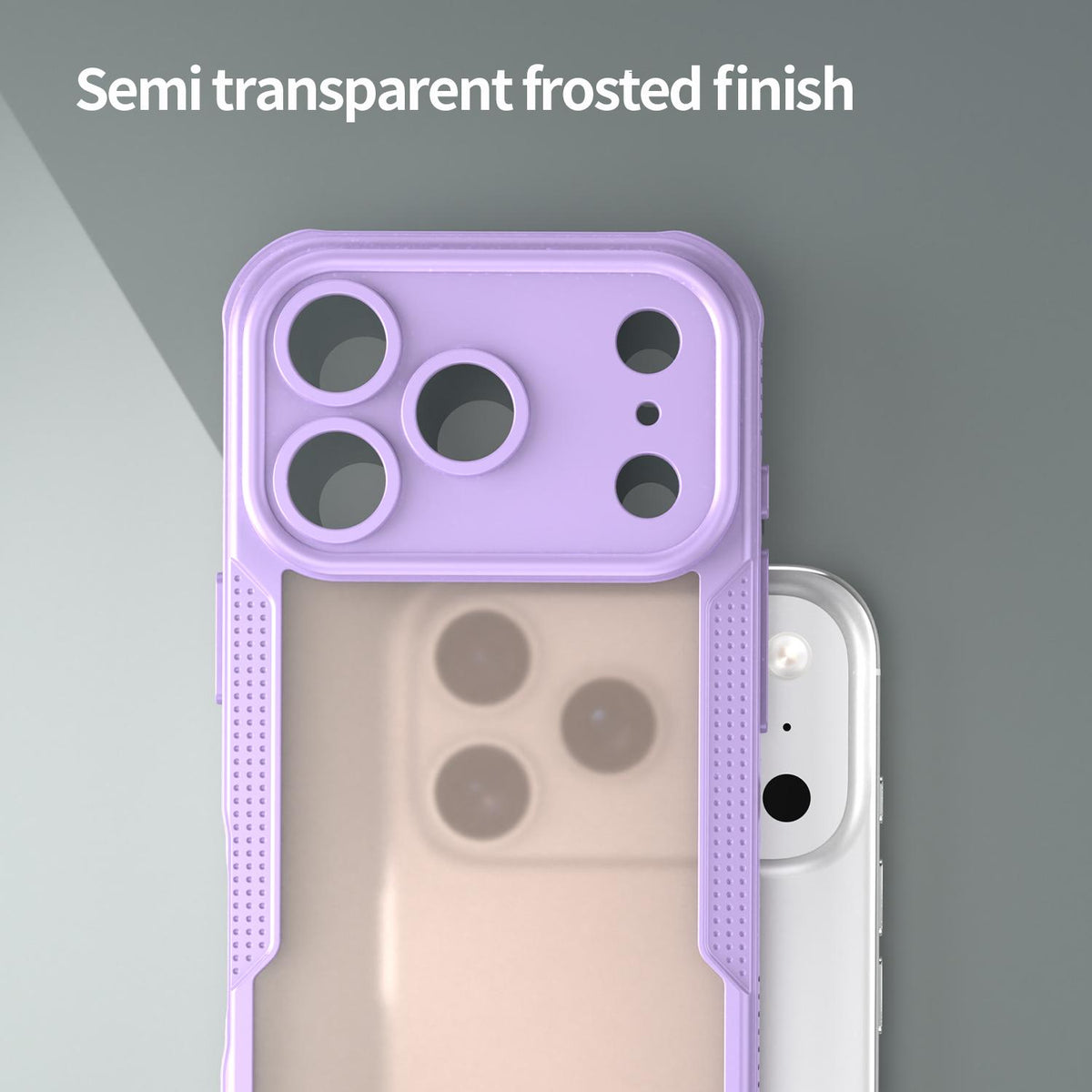 For iPhone 18 Pro Armor Glaze PC Hybrid TPU Phone Case - Purple - EDA007225339E