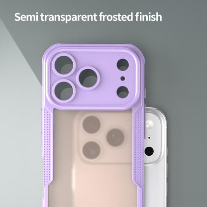 For iPhone 18 Pro Armor Glaze PC Hybrid TPU Phone Case - Purple - EDA007225339E