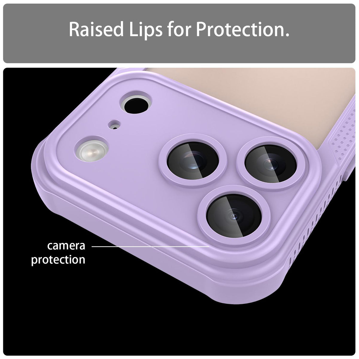 For iPhone 18 Pro Armor Glaze PC Hybrid TPU Phone Case - Purple - EDA007225339E