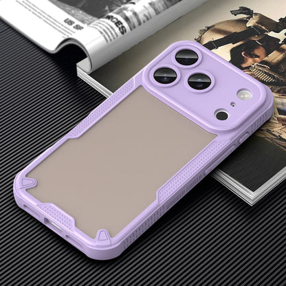For iPhone 18 Pro Armor Glaze PC Hybrid TPU Phone Case - Purple - EDA007225339E