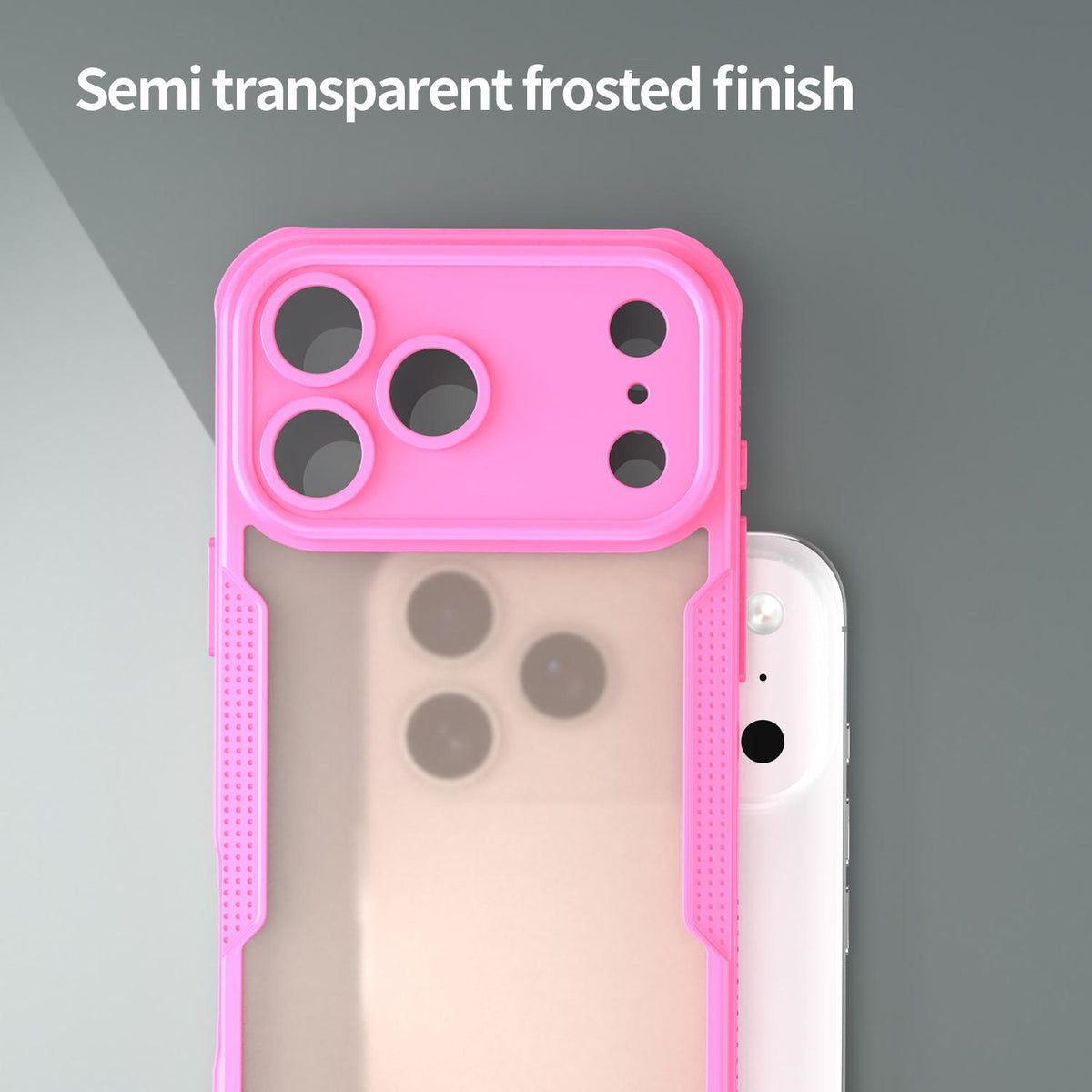 For iPhone 18 Pro Max Armor Glaze PC Hybrid TPU Phone Case - Pink - EDA007225340A