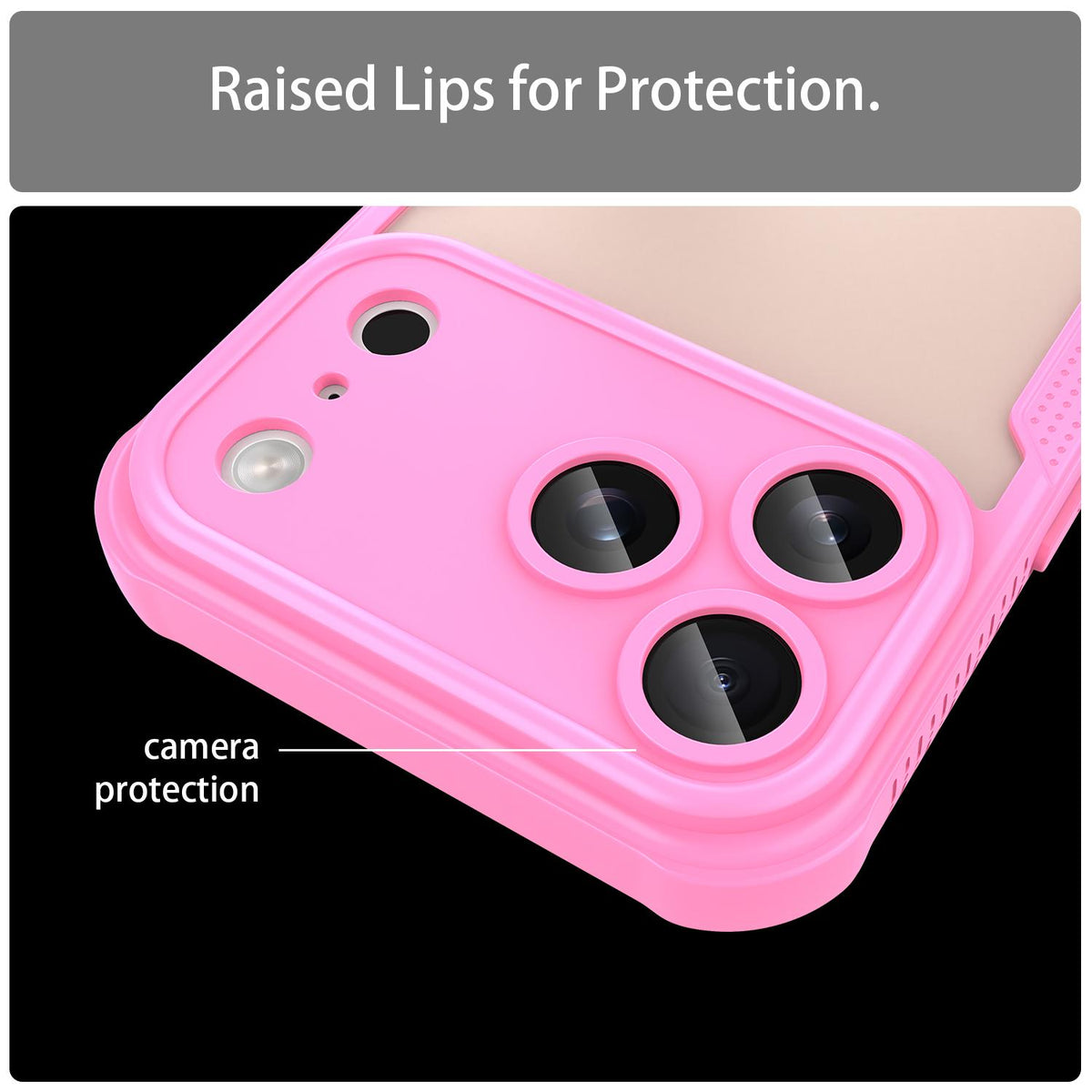 For iPhone 18 Pro Max Armor Glaze PC Hybrid TPU Phone Case - Pink - EDA007225340A