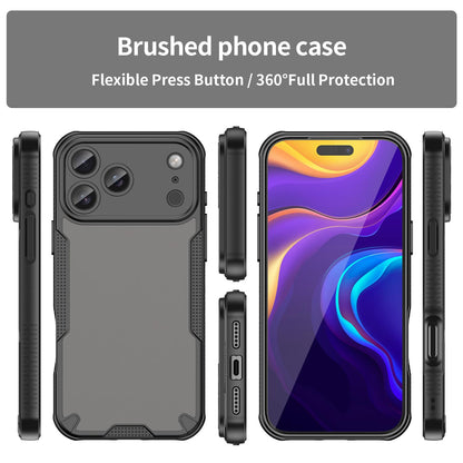For iPhone 18 Pro Max Armor Glaze PC Hybrid TPU Phone Case - Black - EDA007225340B