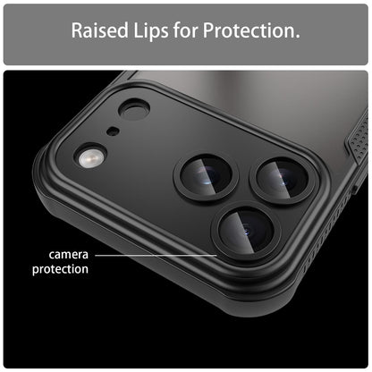 For iPhone 18 Pro Max Armor Glaze PC Hybrid TPU Phone Case - Black - EDA007225340B
