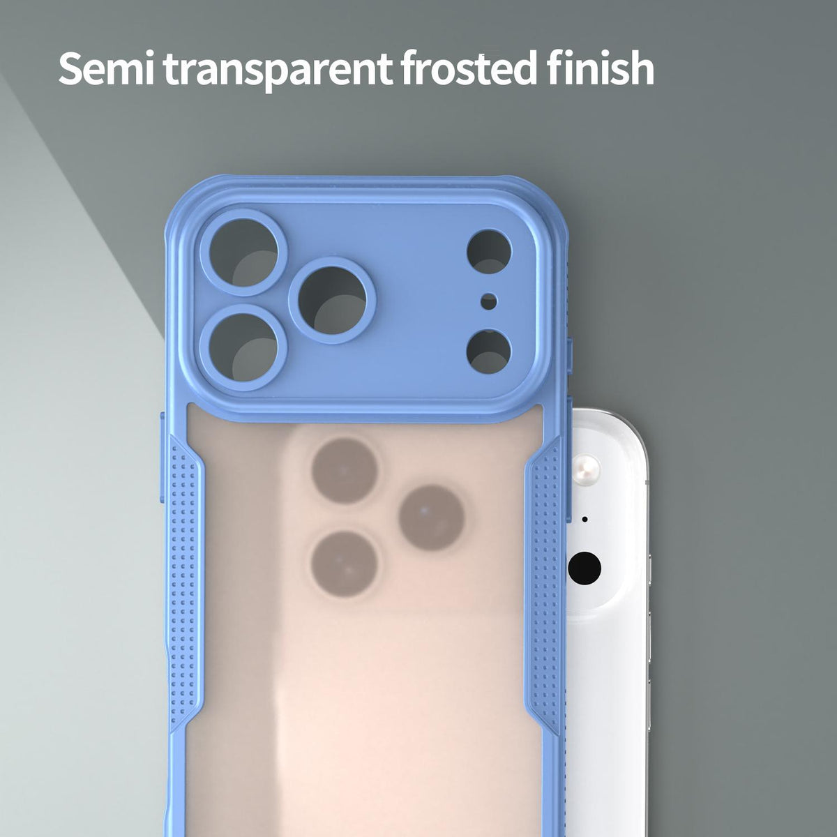For iPhone 18 Pro Max Armor Glaze PC Hybrid TPU Phone Case - Blue - EDA007225340C