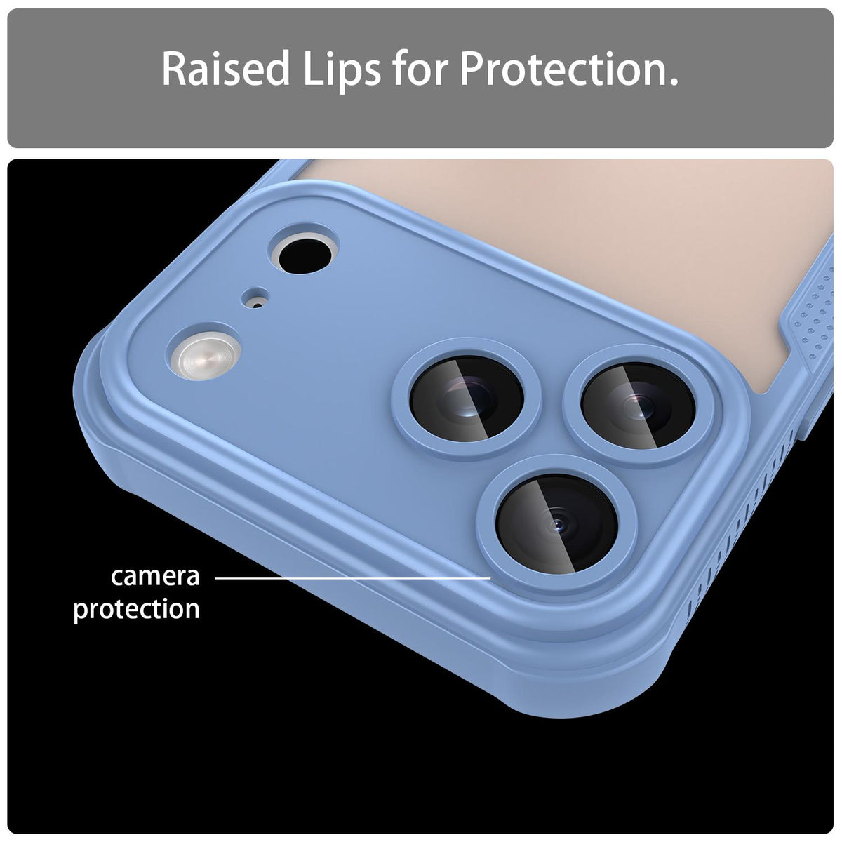 For iPhone 18 Pro Max Armor Glaze PC Hybrid TPU Phone Case - Blue - EDA007225340C