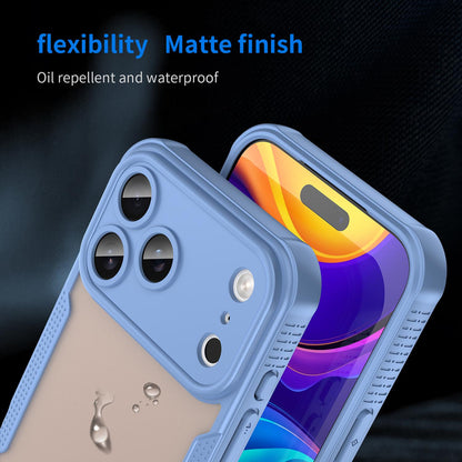 For iPhone 18 Pro Max Armor Glaze PC Hybrid TPU Phone Case - Blue - EDA007225340C