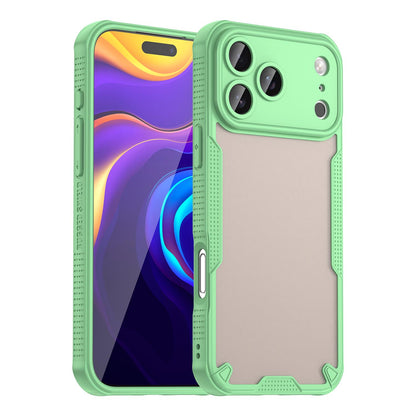 For iPhone 18 Pro Max Armor Glaze PC Hybrid TPU Phone Case - Green - EDA007225340D