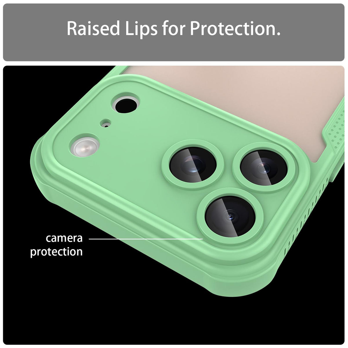 For iPhone 18 Pro Max Armor Glaze PC Hybrid TPU Phone Case - Green - EDA007225340D