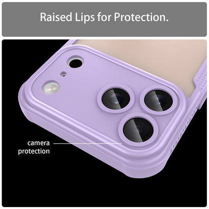 For iPhone 18 Pro Max Armor Glaze PC Hybrid TPU Phone Case - Purple - EDA007225340E