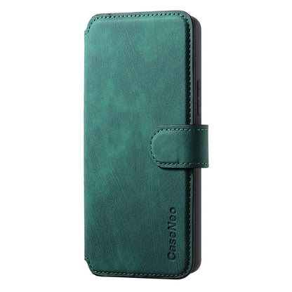 For Motorola Moto G67 Power 5G CaseNeo MagSafe RFID Anti-theft Retro Leather Phone Case - Green - EDA007225928D