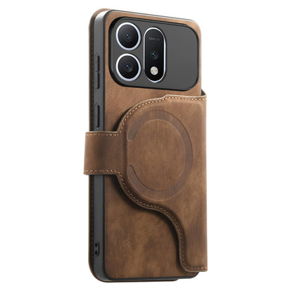 For Honor Win Turbo 5G CaseNeo MagSafe RFID Anti-theft Retro Leather Phone Case - Brown - EDA007226226B