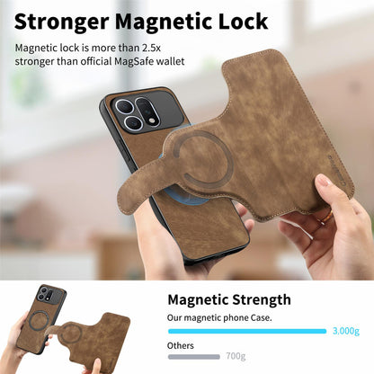 For Honor Win Turbo 5G CaseNeo MagSafe RFID Anti-theft Retro Leather Phone Case - Brown - EDA007226226B