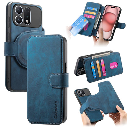 For Honor Win Turbo 5G CaseNeo MagSafe RFID Anti-theft Retro Leather Phone Case - Blue - EDA007226226C