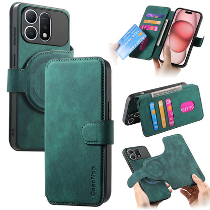 For Honor Win Turbo 5G CaseNeo MagSafe RFID Anti-theft Retro Leather Phone Case - Green - EDA007226226D