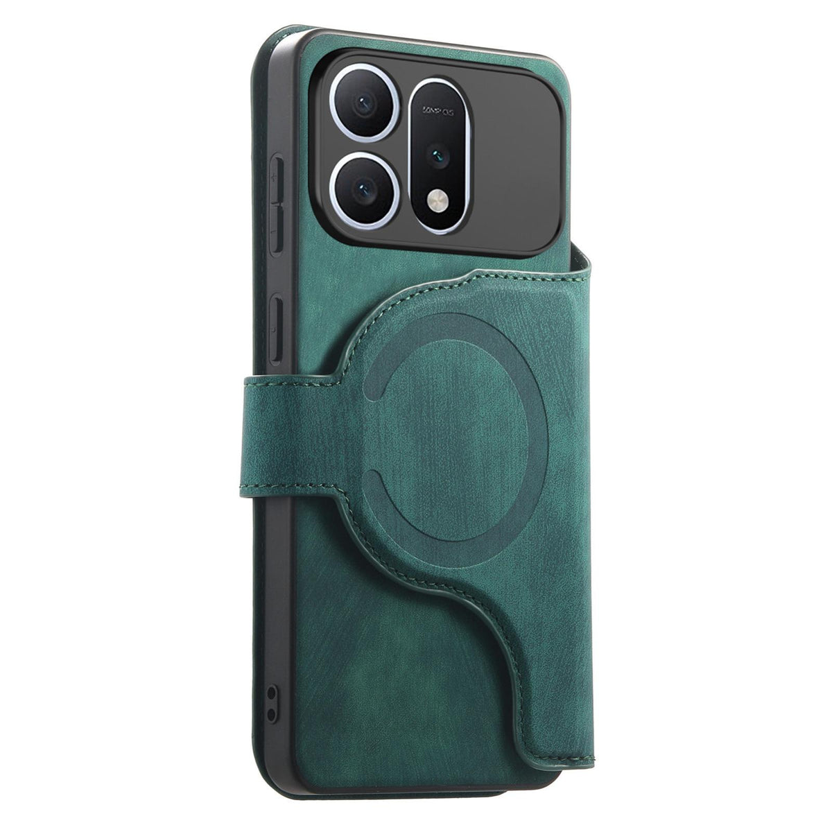 For Honor Win Turbo 5G CaseNeo MagSafe RFID Anti-theft Retro Leather Phone Case - Green - EDA007226226D