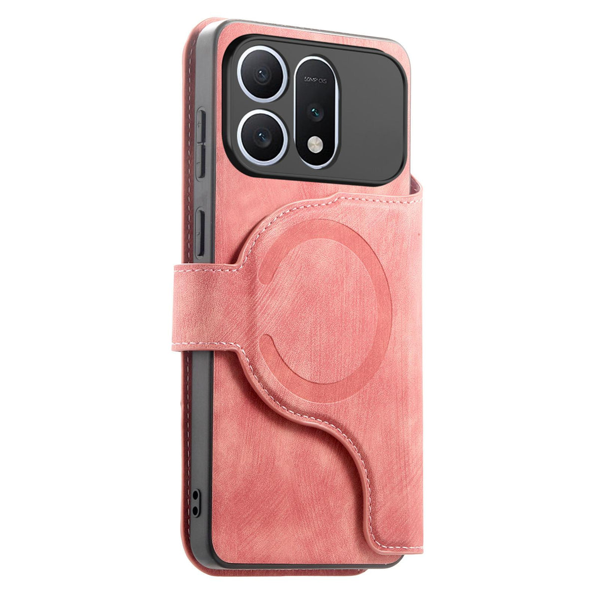 For Honor Win Turbo 5G CaseNeo MagSafe RFID Anti-theft Retro Leather Phone Case - Pink - EDA007226226E