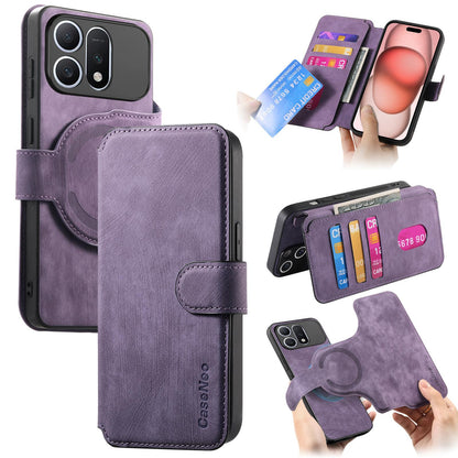 For Honor Win Turbo 5G CaseNeo MagSafe RFID Anti-theft Retro Leather Phone Case - Purple - EDA007226226F