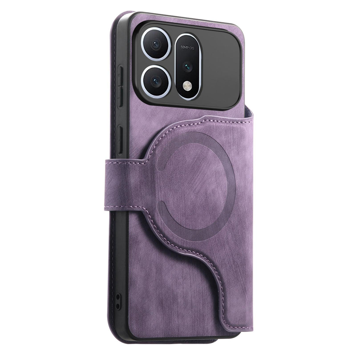 For Honor Win Turbo 5G CaseNeo MagSafe RFID Anti-theft Retro Leather Phone Case - Purple - EDA007226226F