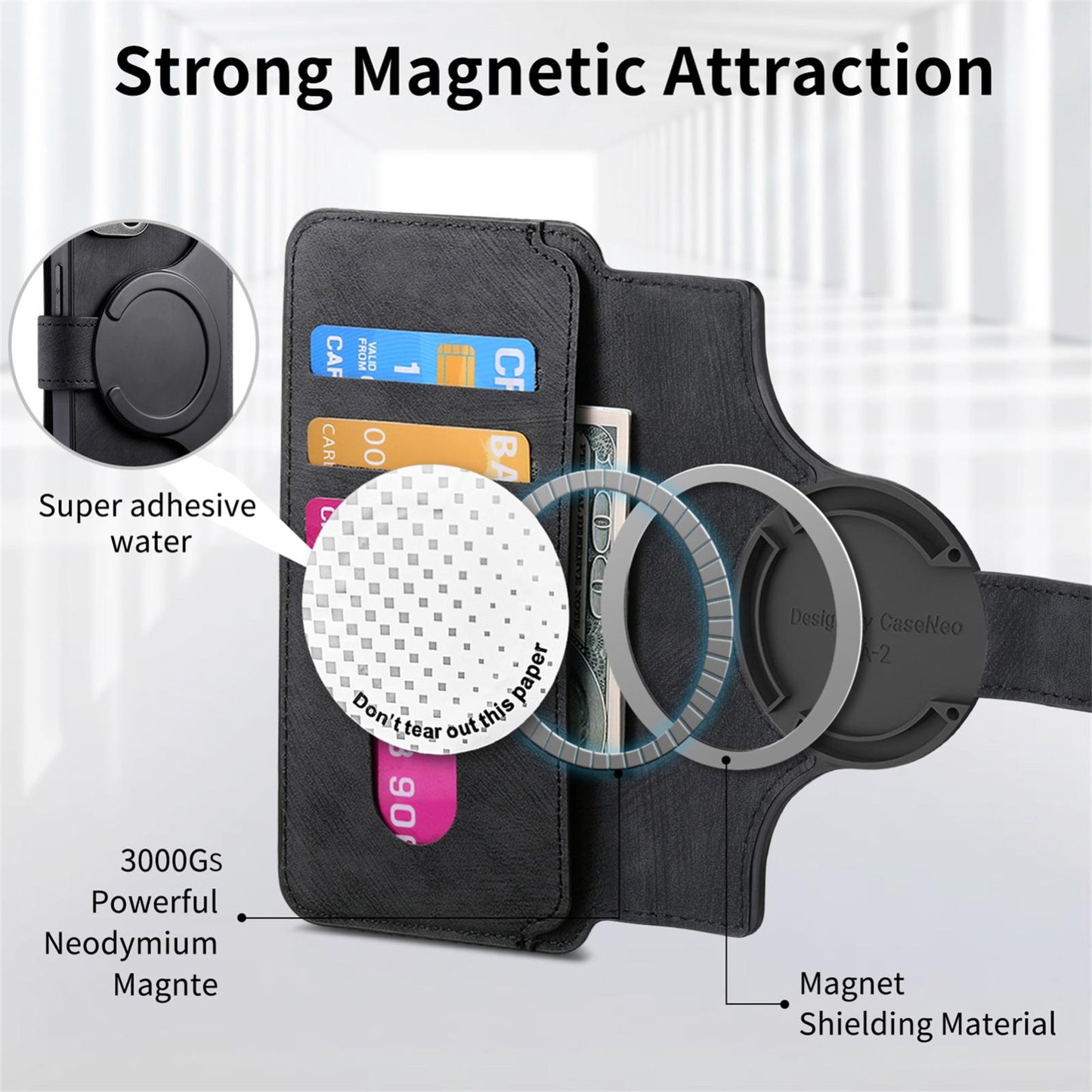 For Redmi K90 Pro Max / Poco F8 Ultra CaseNeo MagSafe RFID Anti-theft Retro Leather Phone Case(Black)