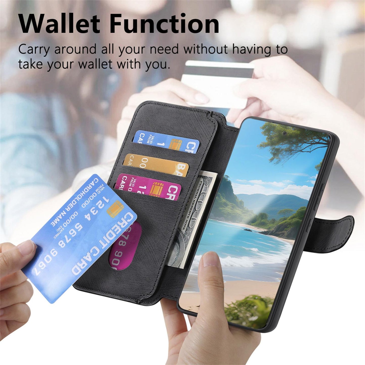 For Redmi K90 Pro Max / Poco F8 Ultra CaseNeo MagSafe RFID Anti-theft Retro Leather Phone Case(Black)