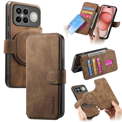 For Redmi K90 Pro Max / Poco F8 Ultra CaseNeo MagSafe RFID Anti-theft Retro Leather Phone Case(Brown)