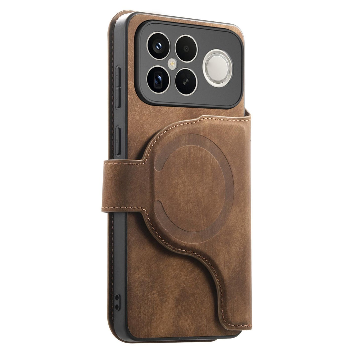 For Redmi K90 Pro Max / Poco F8 Ultra CaseNeo MagSafe RFID Anti-theft Retro Leather Phone Case(Brown)
