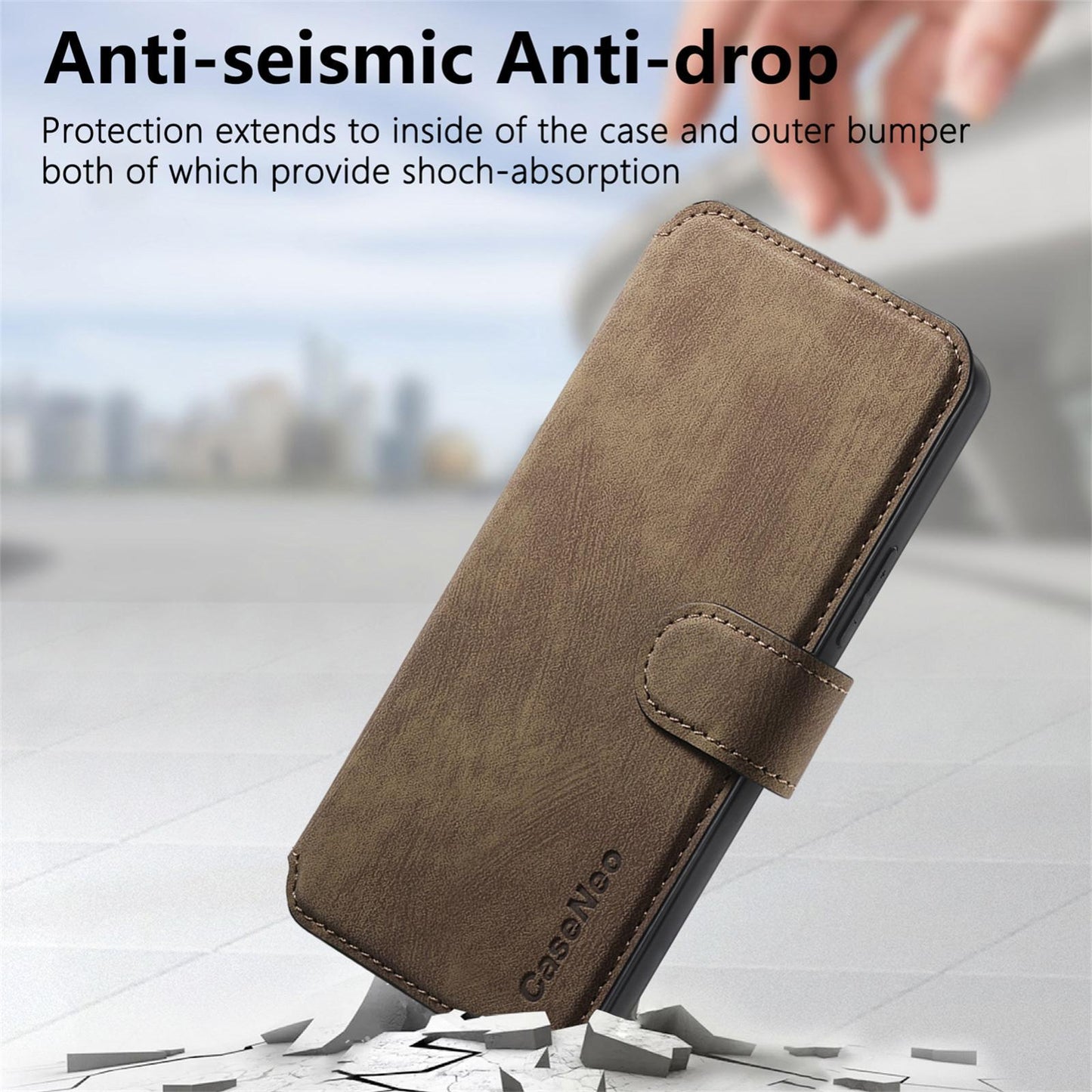For Redmi K90 Pro Max / Poco F8 Ultra CaseNeo MagSafe RFID Anti-theft Retro Leather Phone Case(Brown)