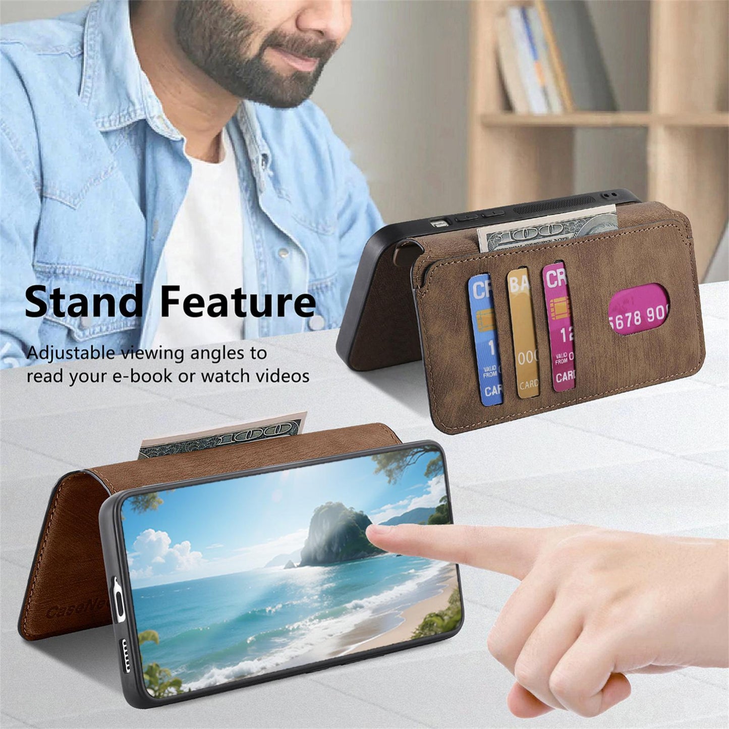 For Redmi K90 Pro Max / Poco F8 Ultra CaseNeo MagSafe RFID Anti-theft Retro Leather Phone Case(Brown)