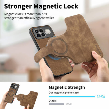 For Redmi K90 Pro Max / Poco F8 Ultra CaseNeo MagSafe RFID Anti-theft Retro Leather Phone Case(Brown)