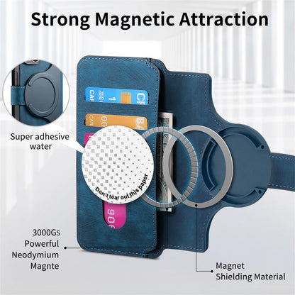 For Redmi K90 Pro Max / Poco F8 Ultra CaseNeo MagSafe RFID Anti-theft Retro Leather Phone Case(Blue)