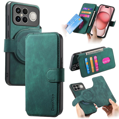 For Redmi K90 Pro Max / Poco F8 Ultra CaseNeo MagSafe RFID Anti-theft Retro Leather Phone Case(Green)