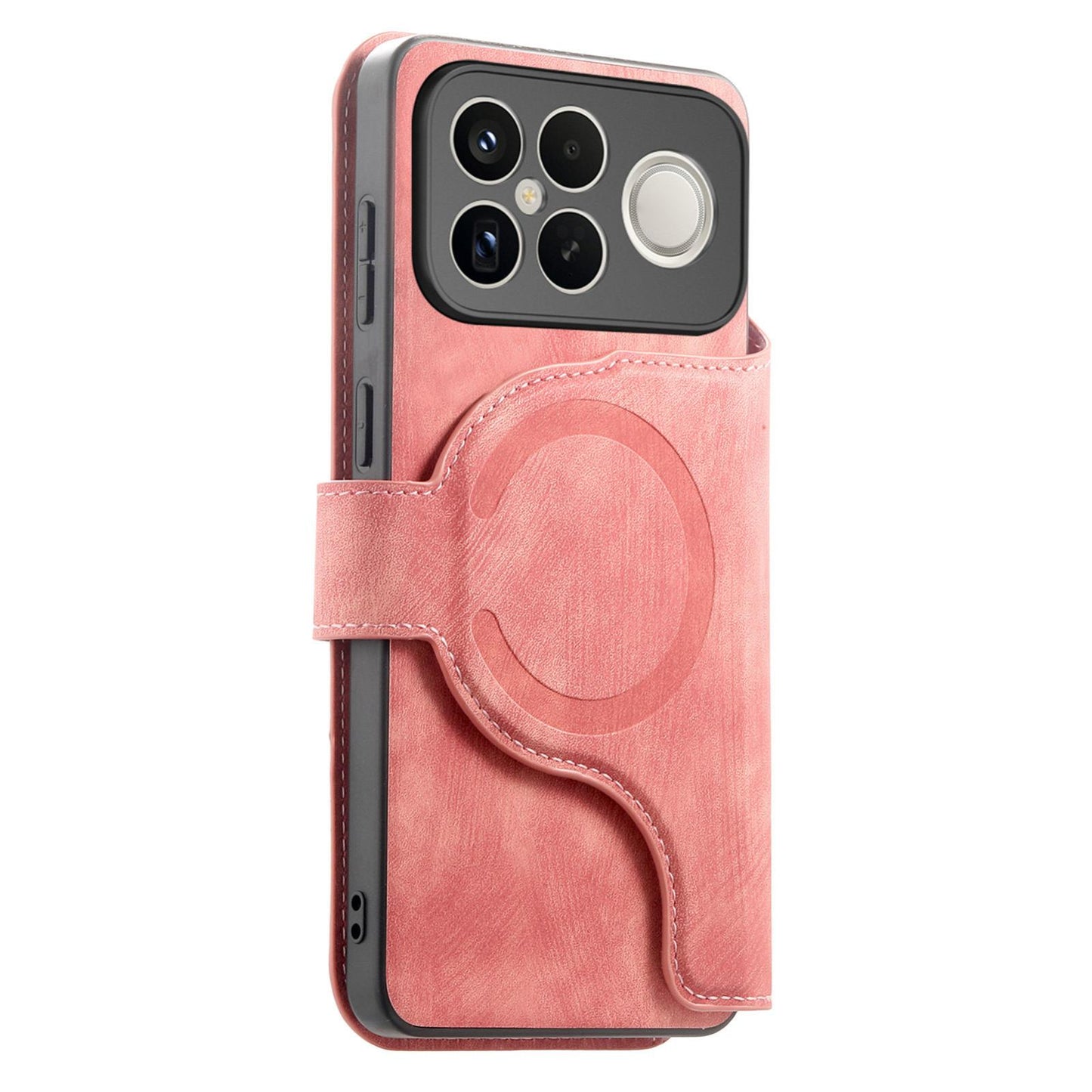 For Redmi K90 Pro Max / Poco F8 Ultra CaseNeo MagSafe RFID Anti-theft Retro Leather Phone Case(Pink)