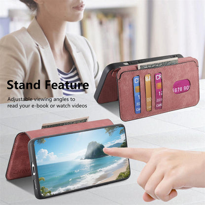 For Redmi K90 Pro Max / Poco F8 Ultra CaseNeo MagSafe RFID Anti-theft Retro Leather Phone Case(Pink)