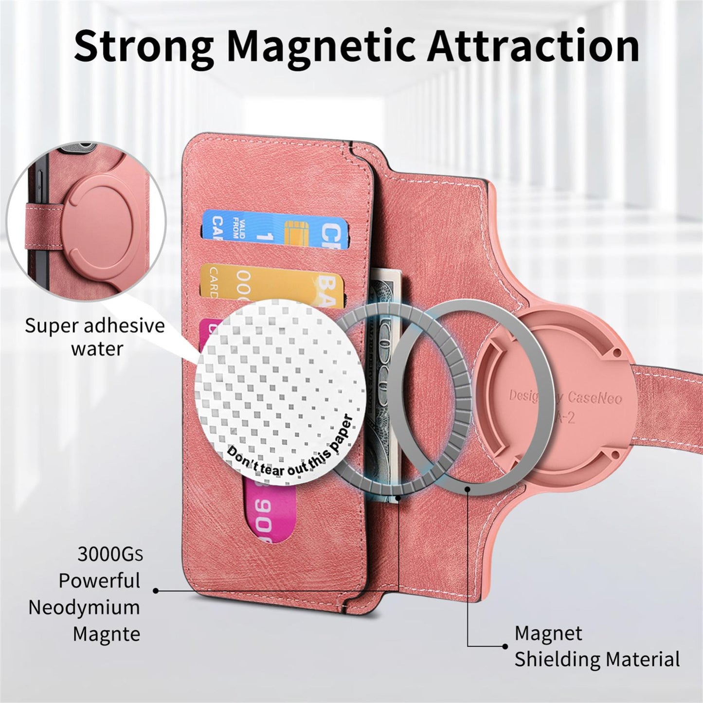 For Redmi K90 Pro Max / Poco F8 Ultra CaseNeo MagSafe RFID Anti-theft Retro Leather Phone Case(Pink)