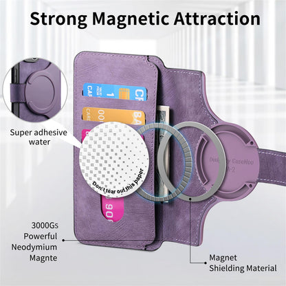 For Redmi K90 Pro Max / Poco F8 Ultra CaseNeo MagSafe RFID Anti-theft Retro Leather Phone Case(Purple)