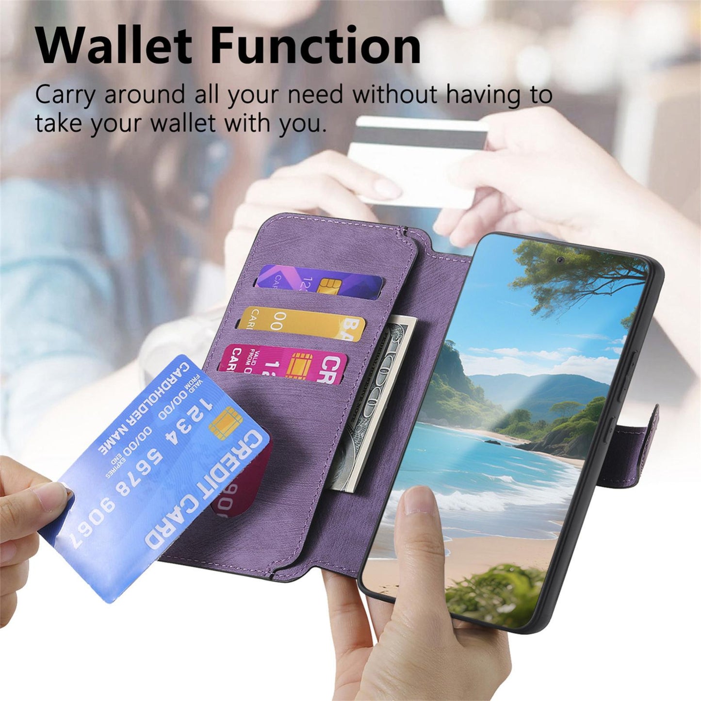 For Redmi K90 Pro Max / Poco F8 Ultra CaseNeo MagSafe RFID Anti-theft Retro Leather Phone Case(Purple)