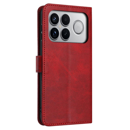 For Redmi K90 Pro Max / Poco F8 Ultra Solid Calf Texture Flip Leather Phone Case(Red)