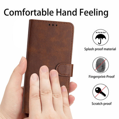 For Redmi K90 Pro Max / Poco F8 Ultra Solid Calf Texture Flip Leather Phone Case(Brown)