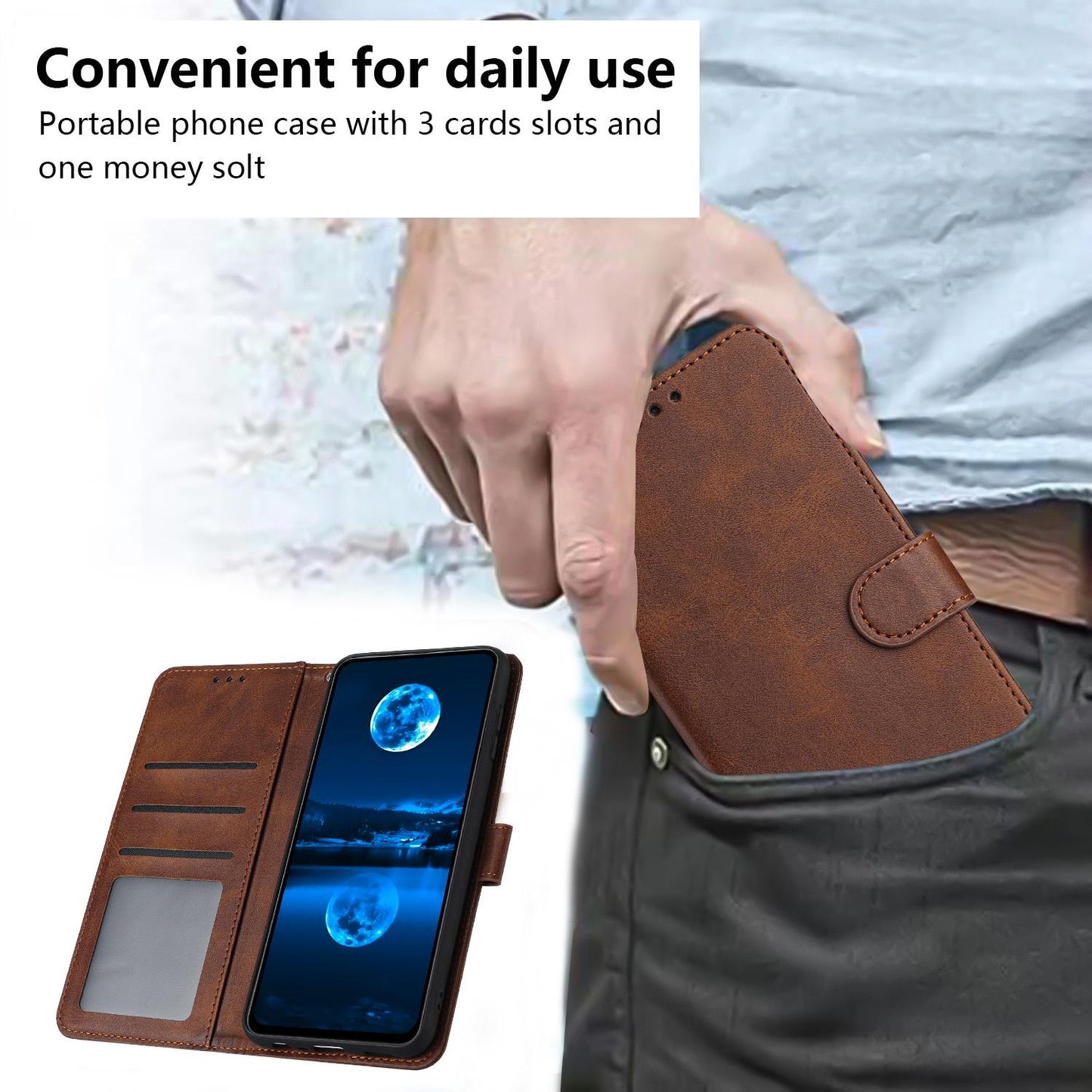 For Redmi K90 Pro Max / Poco F8 Ultra Solid Calf Texture Flip Leather Phone Case(Brown)