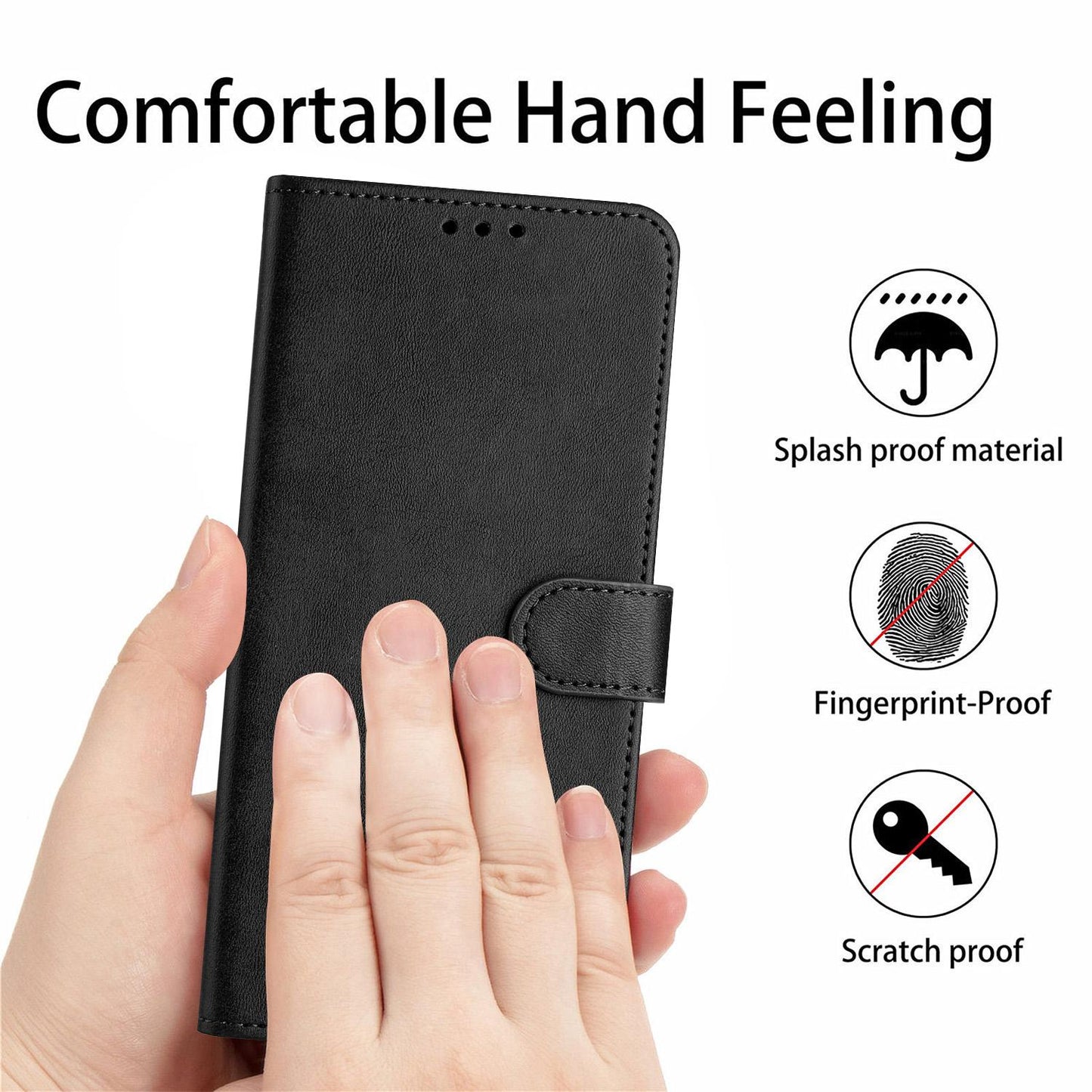 For Redmi K90 Pro Max / Poco F8 Ultra Solid Calf Texture Flip Leather Phone Case(Black)