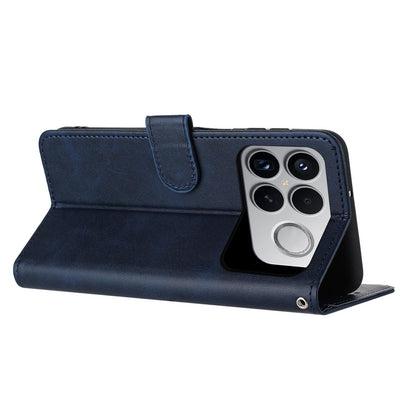 For Redmi K90 Pro Max / Poco F8 Ultra Solid Calf Texture Flip Leather Phone Case(Dark Blue)