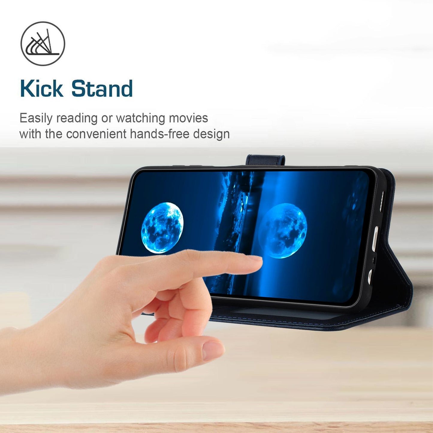 For Redmi K90 Pro Max / Poco F8 Ultra Solid Calf Texture Flip Leather Phone Case(Dark Blue)