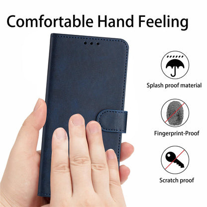 For Redmi K90 Pro Max / Poco F8 Ultra Solid Calf Texture Flip Leather Phone Case(Dark Blue)