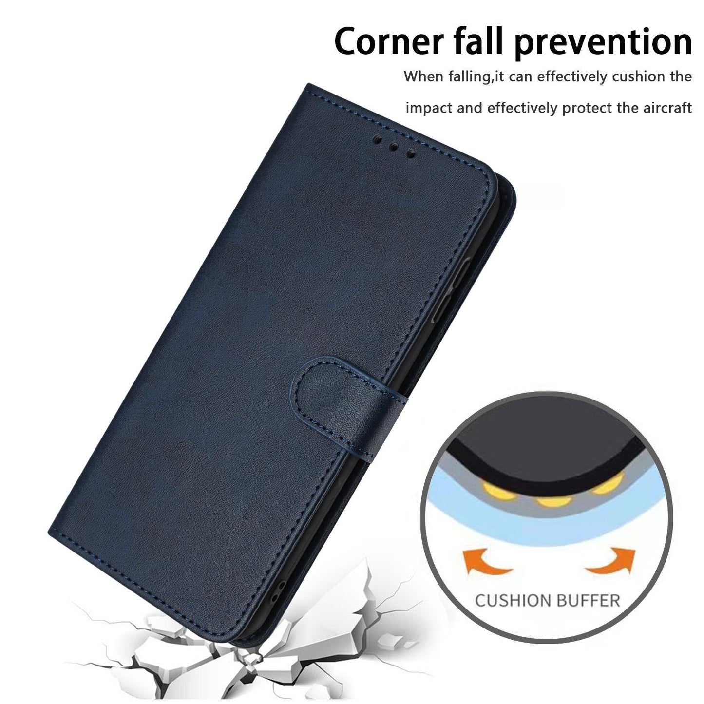 For Redmi K90 Pro Max / Poco F8 Ultra Solid Calf Texture Flip Leather Phone Case(Dark Blue)