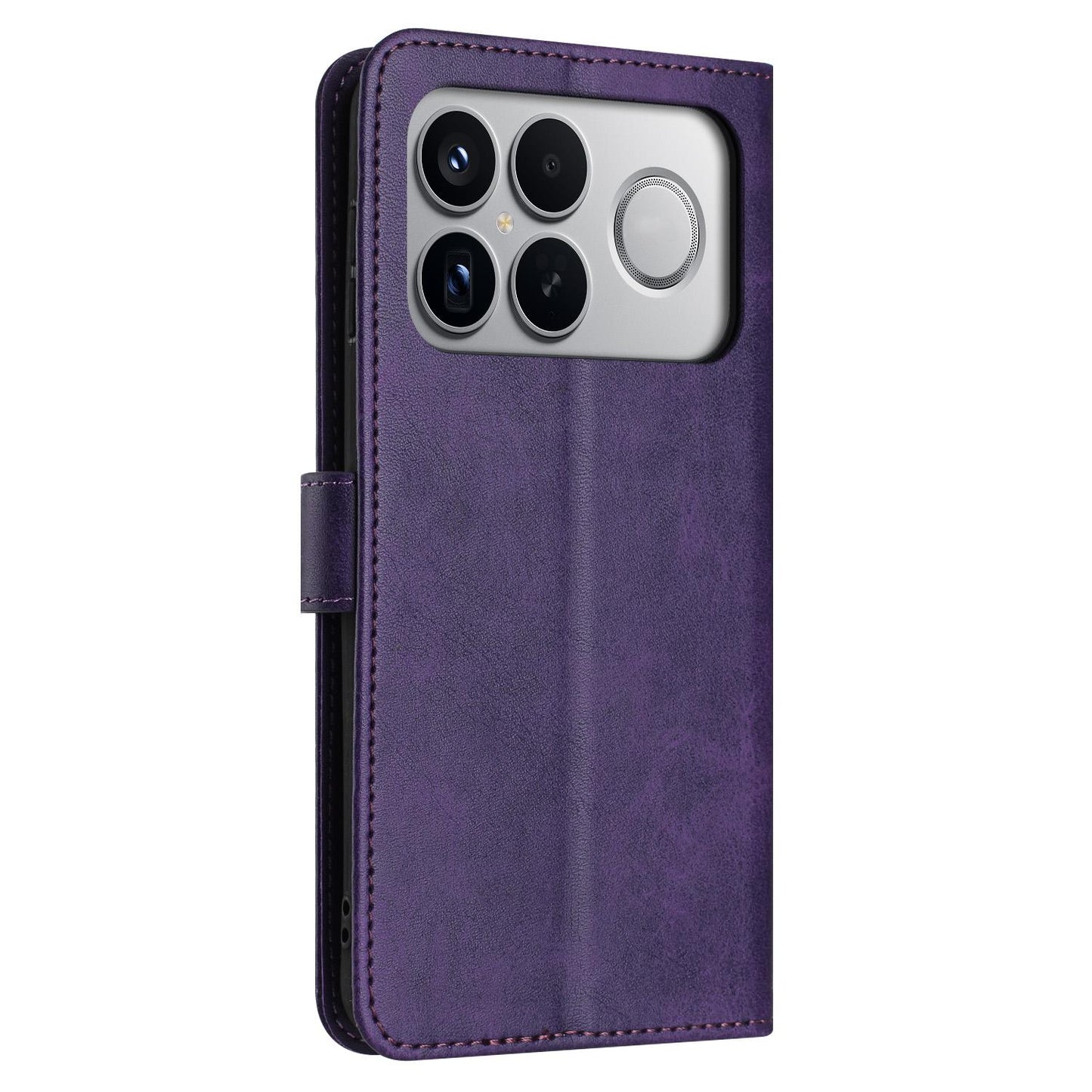 For Redmi K90 Pro Max / Poco F8 Ultra Solid Calf Texture Flip Leather Phone Case(Purple)