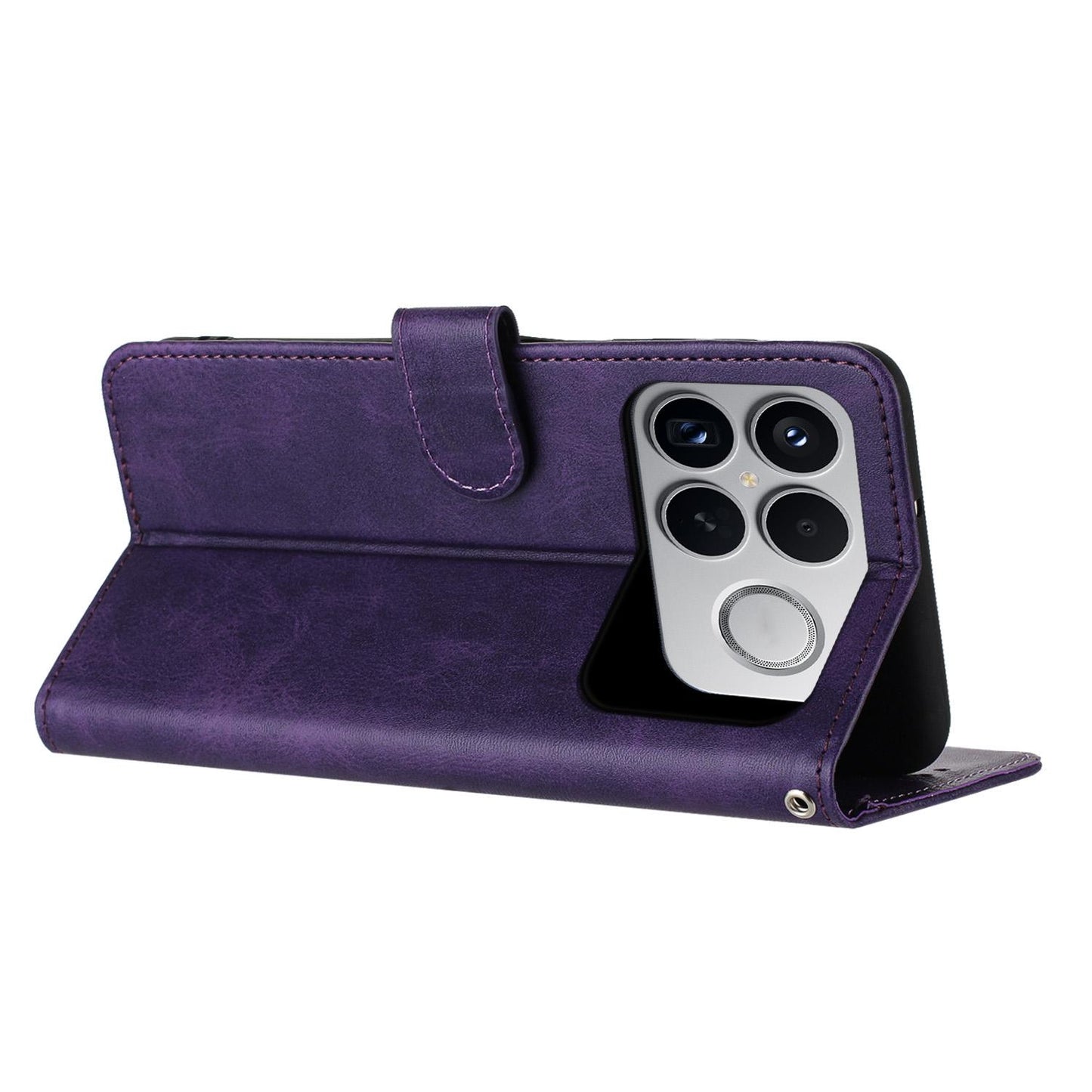 For Redmi K90 Pro Max / Poco F8 Ultra Solid Calf Texture Flip Leather Phone Case(Purple)