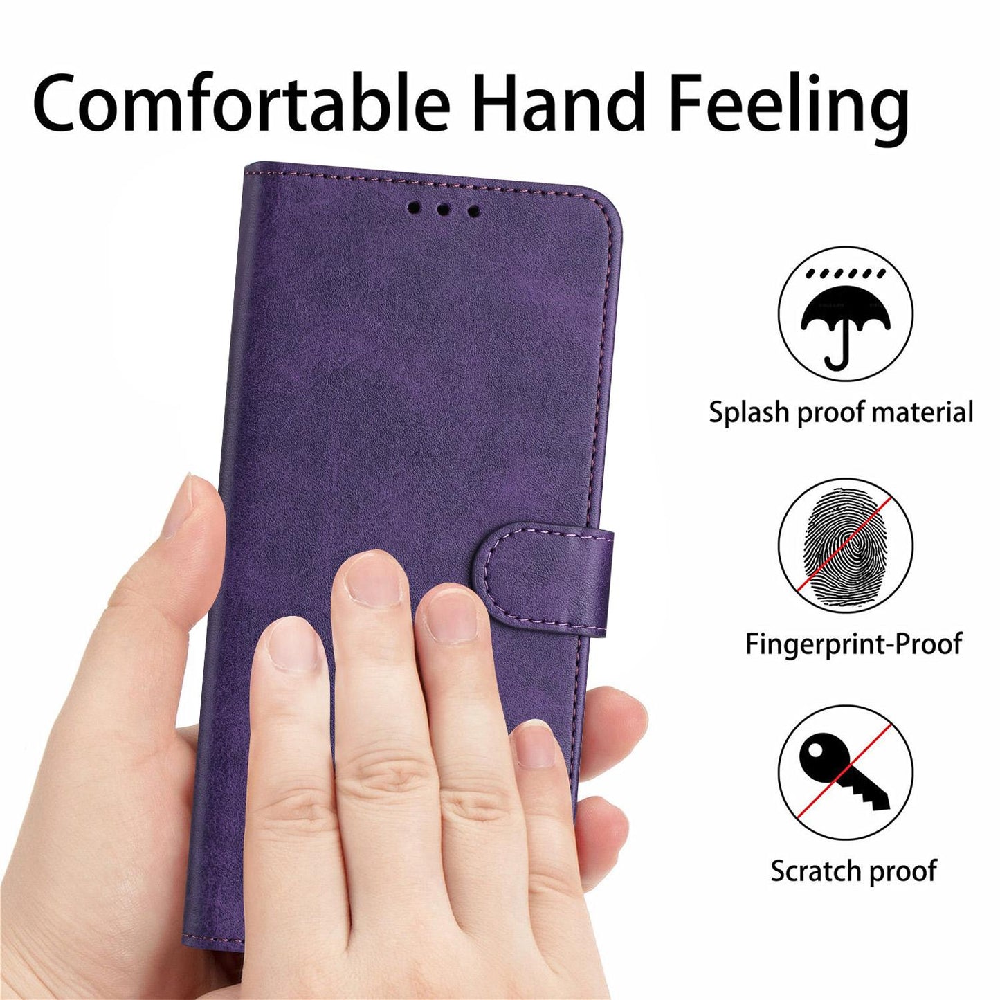 For Redmi K90 Pro Max / Poco F8 Ultra Solid Calf Texture Flip Leather Phone Case(Purple)